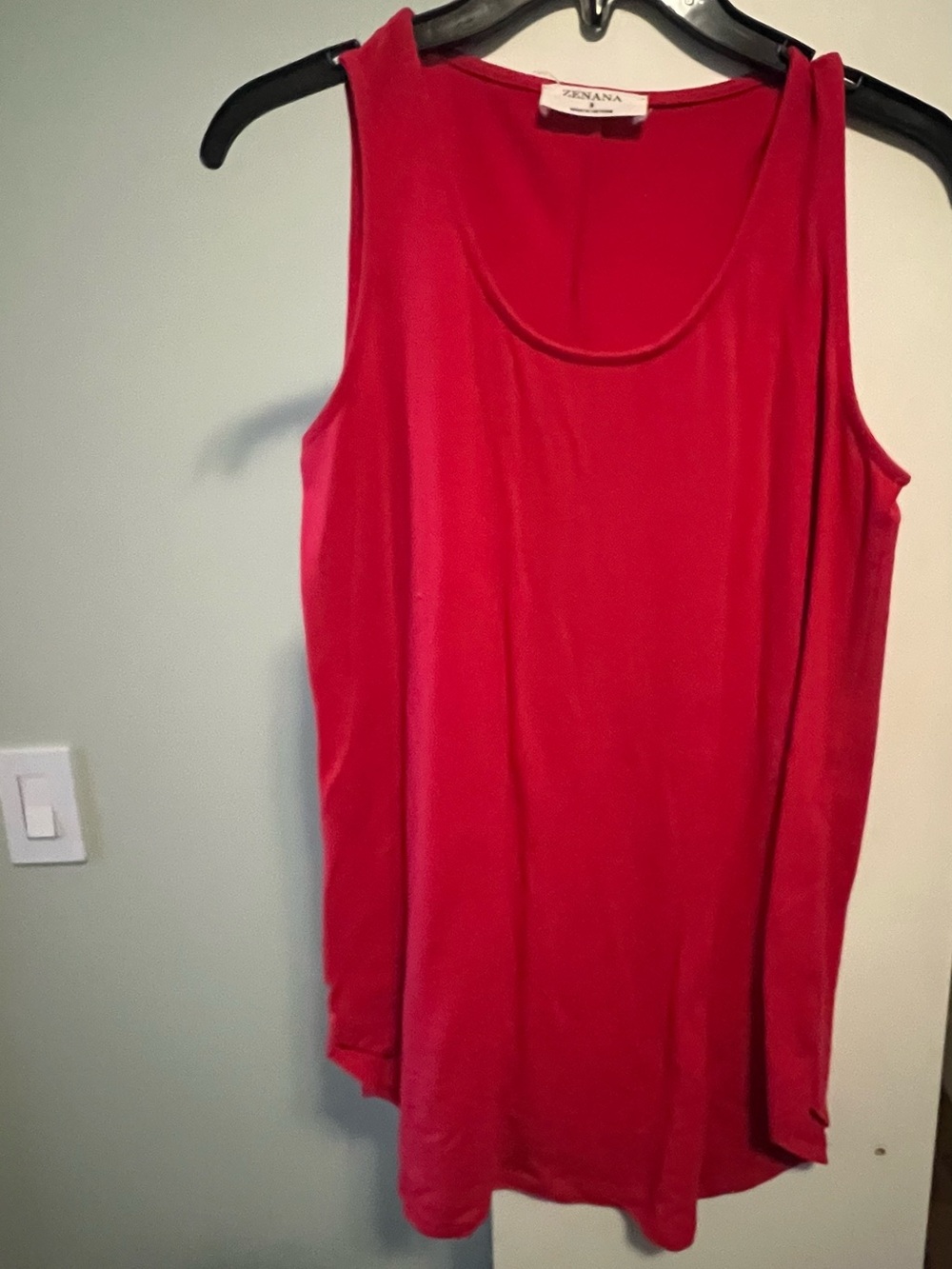 Simple Scoop Tank Top🍒 Red, Size Small **with lots of stretch